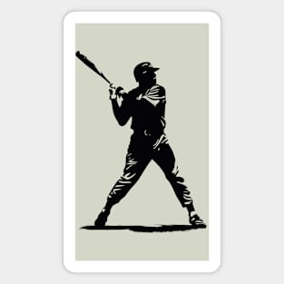 Baseball Player Silhouette Magnet